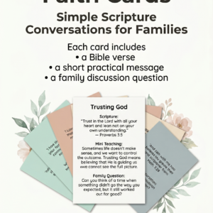 12 Christian Family Conversation Cards for Dinner Time | Table Talk Faith Cards Printable