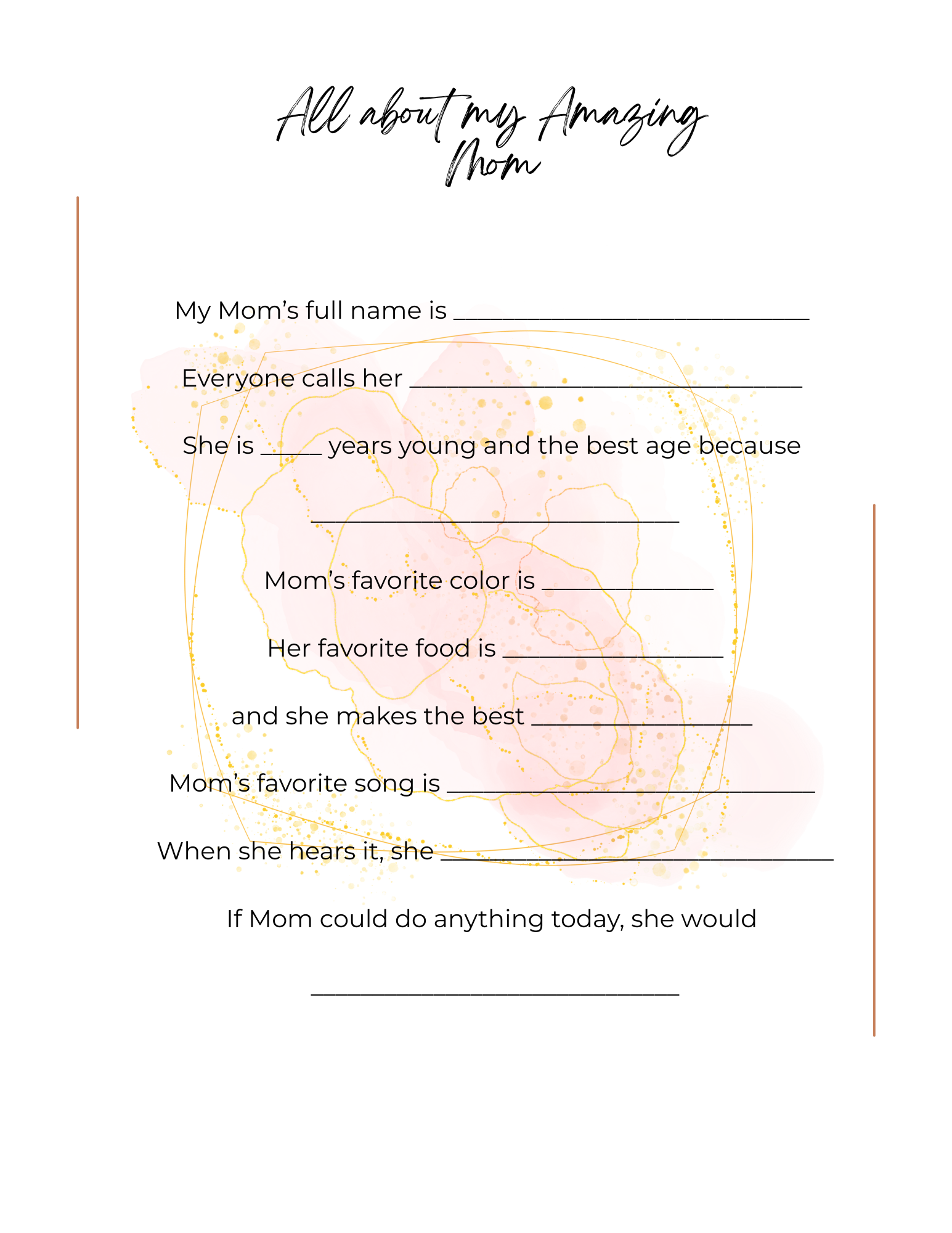 Mother’s Day Printable Keepsake Journal | Meaningful Gift for Mom | Instant Download - Image 3